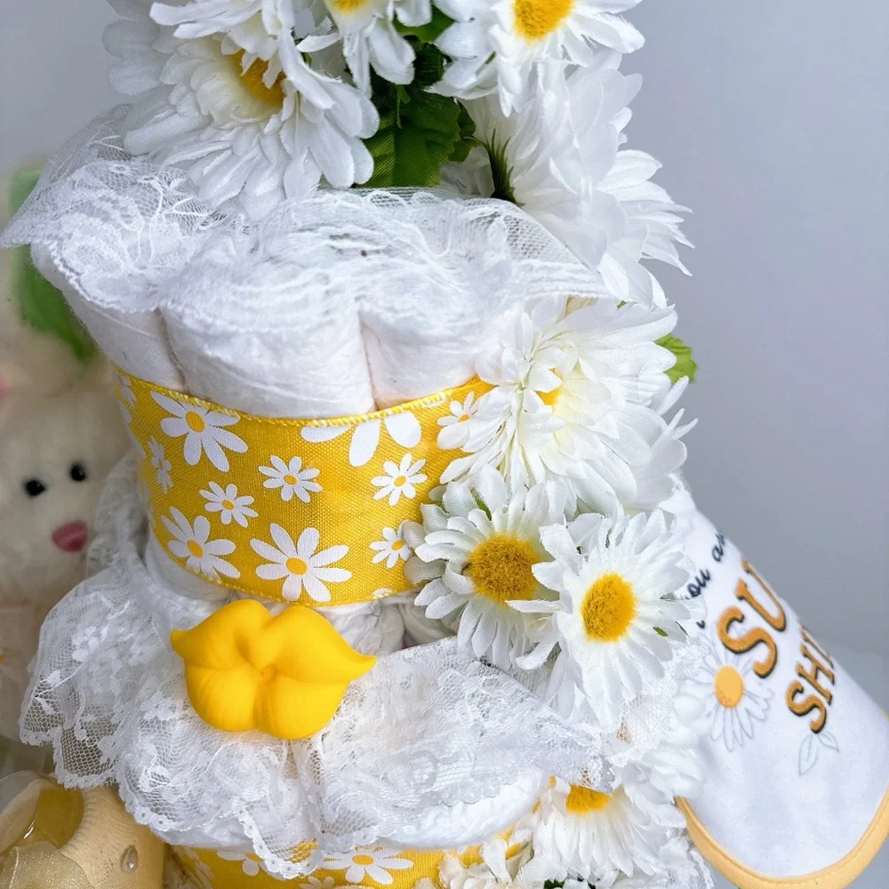 Bunny Diaper Cake, Easter Baby Shower